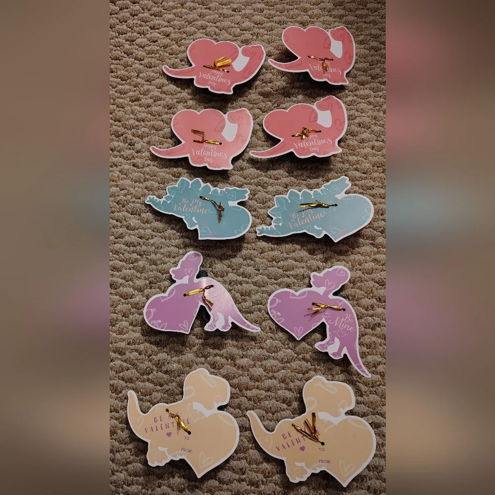 (18)Dinosaur Valentine Cards